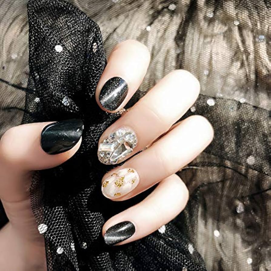 Amazon | ジェルネイルネイルシール 貼るだけ簡単付け爪 24枚